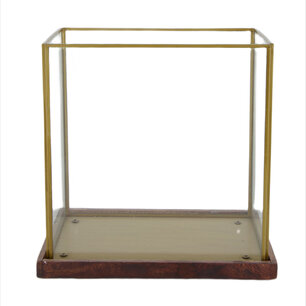DKNC - Kaarsenhouder - Glas - 24x14.5x23.5 cm - Goud DKNC - Kaarsenhouder - Glas - 24x14.5x23.5 cm - Goud