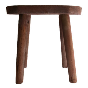 DKNC - Kruk Sinawin - Paulownia hout - 38x22x38 cm - Bruin DKNC - Kruk Sinawin - Paulownia hout - 38x22x38 cm - Bruin