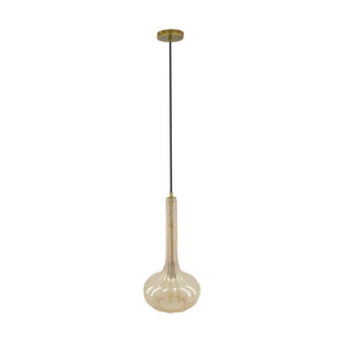 DKNC - Hanglamp Bodrum - Glas - 23x23x40cm - Geel DKNC - Hanglamp Bodrum - Glas - 23x23x40cm - Geel