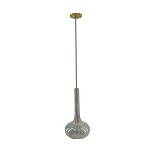 DKNC - Hanglamp Bodrum - Glas - 23x23x40cm - Grijs DKNC - Hanglamp Bodrum - Glas - 23x23x40cm - Grijs
