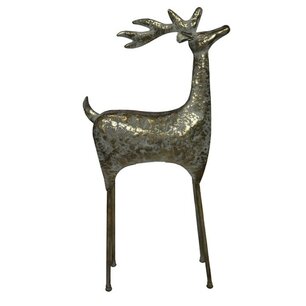 DKNC - Beeld Hert Lucca - Metaal - 45x15x79 cm - Groen DKNC - Beeld Hert Lucca - Metaal - 45x15x79 cm - Groen