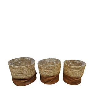 DKNC - Plantenbakken Amara - Zeegras - 38x38cm - Bruin DKNC - Plantenbakken Amara - Zeegras - 38x38cm - Bruin