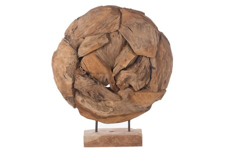 DKNC - Erosiehout rond op standaard Lauren - 50x23x59cm - Bruin DKNC - Erosiehout rond op standaard Lauren - 50x23x59cm - Bruin