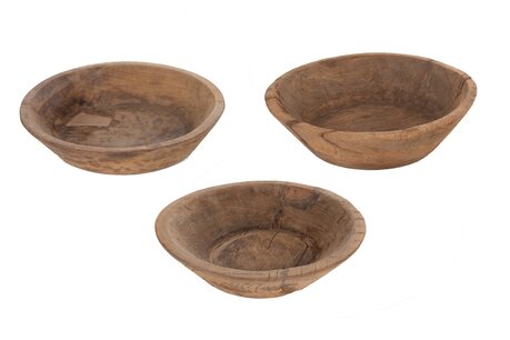 DKNC - Schaal Nora - Hout - 35x35x17 - Bruin DKNC - Schaal Nora - Hout - 35x35x17 - Bruin